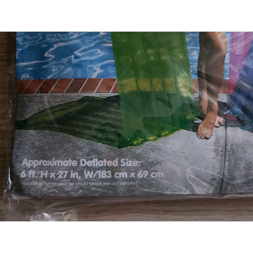 Sand N Sun Pool Raft Air Mat 6 ft x 27" Transparent Floating Raft Pink - Picture 3 of 8